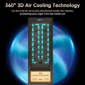 Electric Wi-Fi Control 163L Stainless Steel Cigar Humidor Cabinet Constant Temperature Digital Display Air-cooled System Silent - Product Image 4