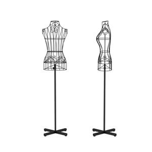 Tienda de ropa Moda Dama Vestido de exhibición Forma Torso Modelo Mujeres Parte superior del cuerpo Alambre de metal <span class=keywords><strong>hueco</strong></span> Medio cuerpo Maniquí femenino - Product Image 2