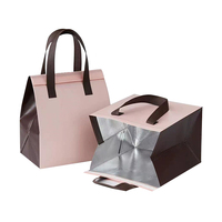 Sac fourre-tout portable en papier d'aluminium non tissé sac isotherme extérieur à emporter thermique étanche isolé petit sac isotherme personnalisé