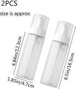 Empty Plastic Foam Pump Bottle 30ml-200ml <b>for</b> White PET <b>for</b> Facial Cleanser Lotion Shampoo - Product Image 3