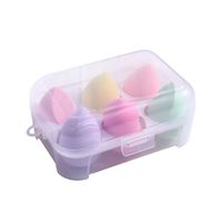 Éponge de Maquillage Beauté Egg, Lot de 6, Emballage Classique en PP, Éponge Cosmétique Sans Latex, Utilisation Humide ou Sèche, pour Fond de Teint et Soins du Visage