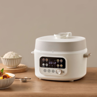 Cuisinière électrique multifonctionnelle 4L avec affichage LED, cuve intérieure antiadhésive, cuiseur à riz électrique à pression