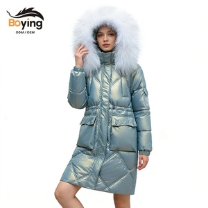 Low Price Fur Collar Shiny Winter Down Jacket Available in Various