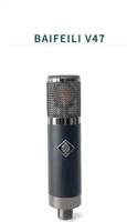 Microphone portable professionnel BAIFEILI V47, diaphragme large de 34 mm, condensateur, réduction du bruit, cardioïde, enregistrement en studio