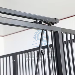 Bán nóng thép mạ kẽm ngựa ổn định phong cách tre WPC chất độn hộp ngựa v-yoke thiết kế cửa trượt - Product Image 5