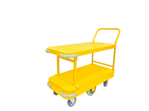 LIPHOCO <b>Heavy</b>-<b>Duty</b> Galvanized 2-Tier Logistics Cart Push Handle New Condition Flatbed <b>Trolley</b> Steel Cart 5+ Year Warranty - Product Image 5