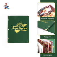 Couverture de menu de restaurant imperméable avec logo personnalisé, en cuir, avec pages intérieures en PVC