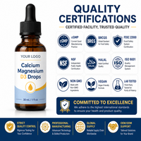 Gouttes liquides OEM Calcium Magnésium Vitamine D3 K2 pour la santé immunitaire et osseuse