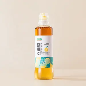 Children Portable PET 300ml 10oz Round Fruit Juice Drink Container Honey Syrup Packing Squeeze Bottle