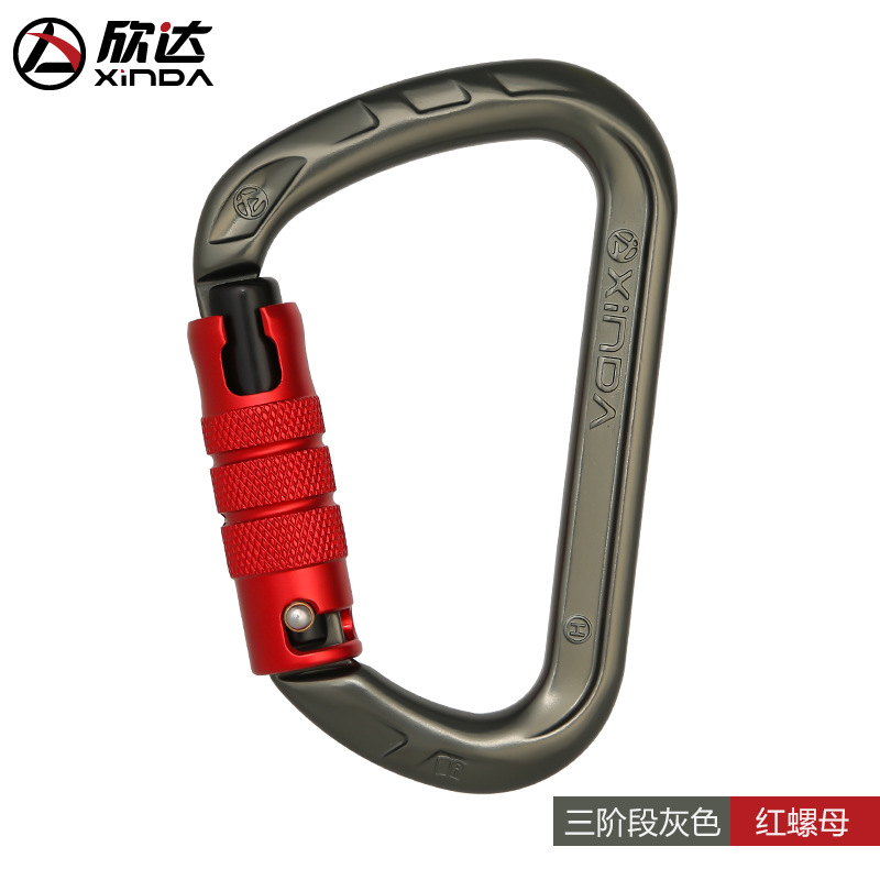 Threaded gray-red nut