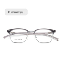 Monturas Ópticas Fengchao, Gafas Ópticas Unisex de Metal con Media Montura, Estilo Vintage