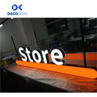 Enseigne Daco avec design gratuit, élégante, en lettres 3D en acrylique LED, logo publicitaire pour magasin de crème glacée, décoration étanche IPx6