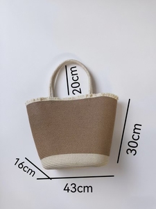 Tùy chỉnh công suất lớn Casual Tote thiết kế thời trang Crochet túi làm bằng sợi polyester mở đóng cửa loại - Product Image 5
