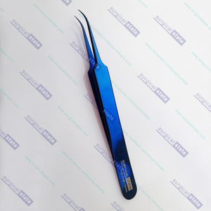 Pince à cils incurvée en acier inoxydable de qualité supérieure Dumont disponible en bleu ou au choix du client - Product Image 5