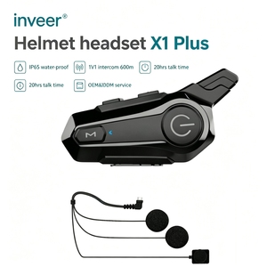 <span class=keywords><strong>Intercomunicador</strong></span> Inveer Duplex para Casco de Motocicleta, Auriculares para Casco, IPX6, <span class=keywords><strong>Intercomunicador</strong></span> para Casco de Motocicleta X1Plus - Product Image 1