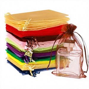 100PCS 4X4.72 Mixed Color Satin Drawstring Organza Pouch <b>Gift</b> <b>Bags</b> Wedding <b>Party</b> Jewelry Christmas Festival Bathroom Soaps - Product Image 3