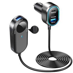 Chargeur <span class=keywords><strong>USB</strong></span>-<span class=keywords><strong>C</strong></span> rapide multiport pour voiture, adaptateur de charge pour allume-cigare avec <span class=keywords><strong>c</strong></span>âble de charge - Product Image 1