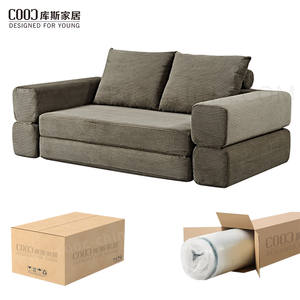 Canapé-<span class=keywords><strong>lit</strong></span> convertible moderne en velours côtelé <span class=keywords><strong>2</strong></span> <span class=keywords><strong>places</strong></span>, compressé sous vide, pour salon - Product Image 1