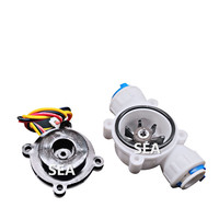 Capteur de débit à turbine Dijiang en plastique POM durable, signal d'impulsion NPN DC5V, 0,3-10L/min, pour distributeur/purificateur d'eau, mesure du débit