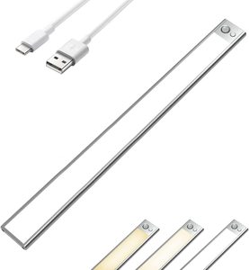 140LED Luces de gabinete recargables Diseño europeo <span class=keywords><strong>LED</strong></span> <span class=keywords><strong>Sensor</strong></span> de movimiento con batería Interior 2 Pack <span class=keywords><strong>Sensor</strong></span> magnético enchufable - Product Image 5