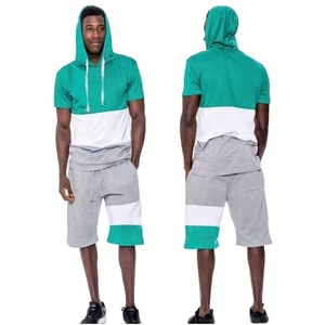 ชุดเสื้อและกางเกงขาสั้นสไตล์ฮิปฮอป2ชิ้น,เสื้อผ้าผู้ชายชุดวอร์มขาสั้นสินค้าออกใหม่สำหรับฤดูร้อน - Product Image 2