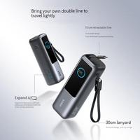 Anker A1695 Chargeur rapide magnétique 2-en-1 165W avec double câble, batterie externe 25000mAh, sortie Type C et câble