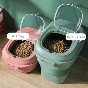 Contenedor de Almacenamiento de Alimentos para Mascotas, 23L, Caja para Comida Seca de Gatos, Bolsa Hermética a Prueba de Humedad con Taza Medidora, Productos para Cachorros - Product Image 6