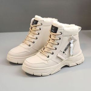 Stivali da <span class=keywords><strong>Donna</strong></span> Moda Invernale Nuovi Stile Britannico con Suola Spessa Imbottiti in Peluche Scarpe Rialzate per Street Photography Stivali da Neve - Product Image 3