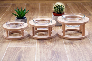 Cuencos para mascotas, pequeño, mediano, grande, elevado, elevado, de madera, cuenco alimentador para gatos, desmontaje móvil - Product Image 6