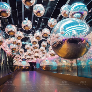 Wholesale Big Shiny Inflatable Mirror Ball Spheres Christmas Wedding Party Decoration Commercial PVC <b>Balloon</b> <b>Customized</b> Color Cu - Product Image 6