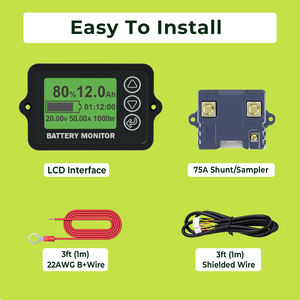 Medidor de Corriente EJ-BC10 75A con Precisión del 1.0% para Prueba de Capacidad de Batería de Litio, Plomo-Ácido, Bicicletas Eléctricas, Scooters Eléctricos y Motocicletas, Garantía de 12 Meses - Product Image 1
