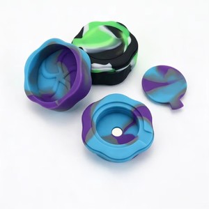 Broyeur d'herbes sèches personnalisé avec logo, ABS/Silicone, manuel, rond, bleu, style simple, pour écraser les épices - Product Image 5