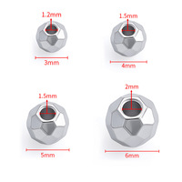 Perles d'espacement en acier inoxydable à facettes diamantées avec trou traversant pour la fabrication de bijoux DIY