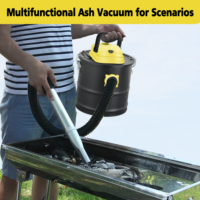Aspirateur à cendres froides pour la maison et la voiture pour le ramassage des poêles à bois Poêles à granulés Cheminées ou foyers-Installation de tambour