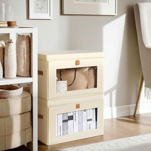 <b>Collapsible</b> Clothes <b>Storage</b> Bins with Handles & Window Fabric Closet <b>Storage</b> Box Organizer for Living Room Dorm - Product Image 4