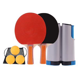 Ensemble de raquettes de <span class=keywords><strong>ping</strong></span>-<span class=keywords><strong>pong</strong></span>, ensemble de tennis de table portable avec filet rétractable, raquettes, balles et sac de transport pour jeux en intérieur/extérieur - Product Image 2