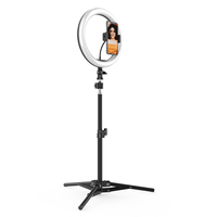 Anneau Lumineux LED pour Selfie avec Support de Téléphone Réglable, Trépied pour TikTok, Diffusion en Direct, Studio Vidéo, Lampe Portable pour Maquilleurs