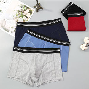 Fabricante de media altura sin costuras 95% algodón 5% spandex Boxer Ropa interior para hombre Boxer para hombre con logotipo personalizado - Product Image 1