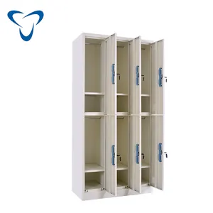 Винтажные офисные шкафчики для сотрудников, однодверные стальные 6 дверей/Индивидуальный шкаф для хранения одежды с зеркалом