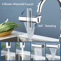 Universal Triple Gear Flying Rain Falls Outlet Accessoires de robinet de cuisine à domicile avec mousseur rotatif Robinet de pluie universel