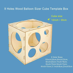 Ballon Arches Colonnes Ballon Taille Outil De Mesure Pliable Ballon En <span class=keywords><strong>Bois</strong></span> Sizer Boîte <span class=keywords><strong>Cube</strong></span> pour La Décoration - Product Image 2