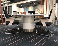 Ensemble table et chaises de négociation nordique pour bureau, réception professionnelle et loisirs, style tendance