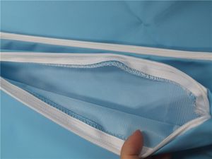 Protecteur d'oreiller imperméable en PVC tissé uni bleu 280 g/m² avec fermeture éclair pour hôpital, maison, hôtel - Product Image 4