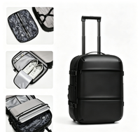Sac à dos pour ordinateur portable avec roulettes, hermétique, détachable, compatible TSA, à compression sous vide