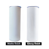 Entrepôt aux États-Unis stocké 20oz Gobelet blanc de sublimation mate en acier inoxydable isolé gobelet mat avec paille