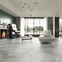Carrelage en porcelaine imitation brique de château en pierre calcaire 600x600mm 10mm Mat Durable Antidérapant Résistant à la chaleur Garantie 5+ ans
