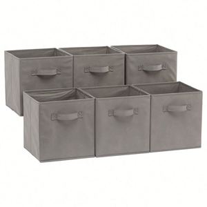 High Quality Foldable Non Woven Storage Cube Bin Home Decorative Storage <b>Box</b> for Home Organizer <b>File</b> Storage - Product Image 5