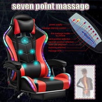 Chaise de jeu LED RVB ALINUNU, directement de l'usine, pour salle de jeu, chaise de jeu rose avec massage et haut-parleurs