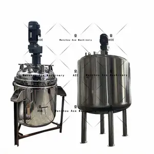 Reator químico de aquecimento com revestimento duplo Ace 304 316L com agitador para produzir cola e adesivo