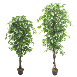 ต้นไทรจำลองแบบธรรมชาติสำหรับตกแต่งโรงแรมต้นไม้ปลอมขนาดใหญ่ในร่มต้นไม้ต้นไทรเทียมที่เขียวชอุ่มตลอดปี - Product Image 6